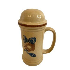 Vintage 80s Pfaltzgraff Handled Ceramic Cheese Spice Shaker Village Design